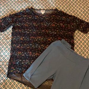 LuLaRoe Irma Top and Leggings Set